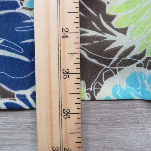 Classic Elements*Women's 3/4 Sleeve Button Down V-Neck Blouse Size 14 Multicolor - Picture 7 of 8